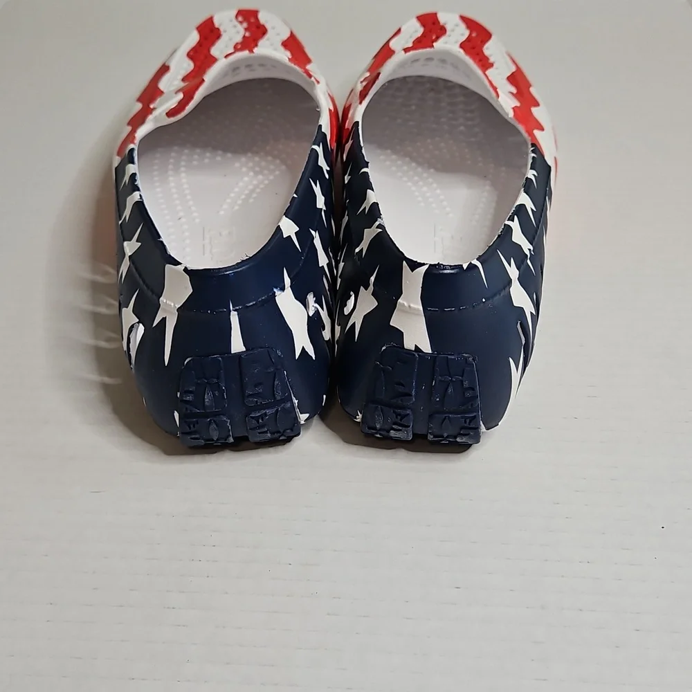 Floaters Mens Country Club Driver Size 12 Boat Shoes, American Flag